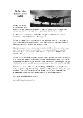 A preview of a PDF biography for Lamont, John